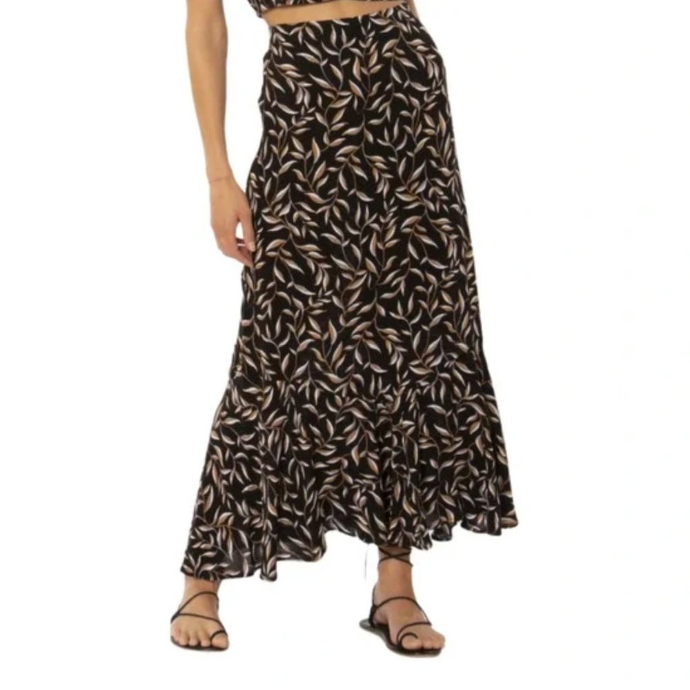 NWT Amuse Society Womens Reina Woven Maxi Black Skirt - XS